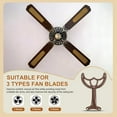 thumbnail image 5 of ABPETE Ceiling Fan Blades Arms Replacement, 4 Pcs 52" Fan Blade Replacement Parts Mounting Bracket Kit for Replacing the Worn Fan Blades, Coffee, 5 of 14