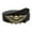 Black/Gold, variant on Winged Skull Zinc Alloy Belt Buckle on 1.5" Snap-On Leather Strap