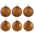 thumbnail image 2 of Northlight 6pc Shiny and Matte Glass Ball Christmas Ornament Set 3.25" - Copper, 2 of 9