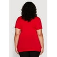 thumbnail image 5 of Womens Plus Size V Neck Short Sleeve Tee, 5 of 5
