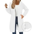 thumbnail image 5 of Long Hoodies for Women Fashion 2026 Full Zip Up Oversized Fleece Lightweight Casual Fall Jacket Coat with Pocket, 5 of 8