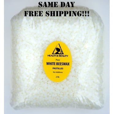 WHITE BEESWAX BEES WAX ORGANIC PASTILLES BEARDS PREMIUM 100% PURE 32 OZ, 2 LB