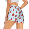 thumbnail image 3 of Bixox Women's Strawberry pattern 2 in 1 Running Shorts - Lightweight Athletic Workout Gym Yoga Shorts Liner with Pockets - Small, 3 of 7