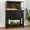 Black, variant on 20-29 Gallons of Aquarium Bracket with Charging Station and 660 Pounds of Heavy Fish Tank Bracket with Door for Storing Reptile Turtle Tanks