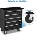 thumbnail image 6 of Ktaxon 5-Drawer Rolling Tool Chest, Tool Storage Cabinet with Lockable Wheels, Tool Organizer Box for Garage, Warehouse & Repair Shop, Black, 6 of 7
