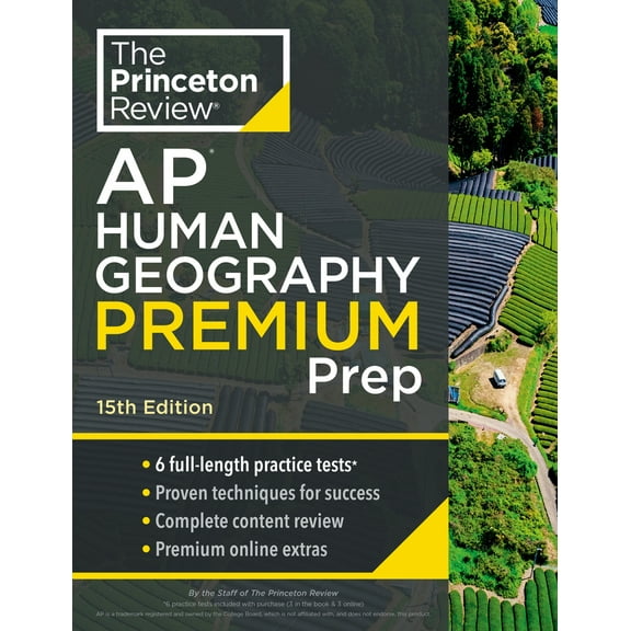 Pre-Owned Princeton Review AP Human Geography Premium Prep, 15th Edition: 6 Practice Tests   Complete Content Review   Strategies & Techniques (Paperback) 0593517199 9780593517192