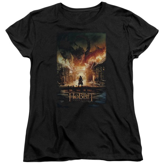 Hobbit - Smaug Poster - Women's Short Sleeve Shirt - Large