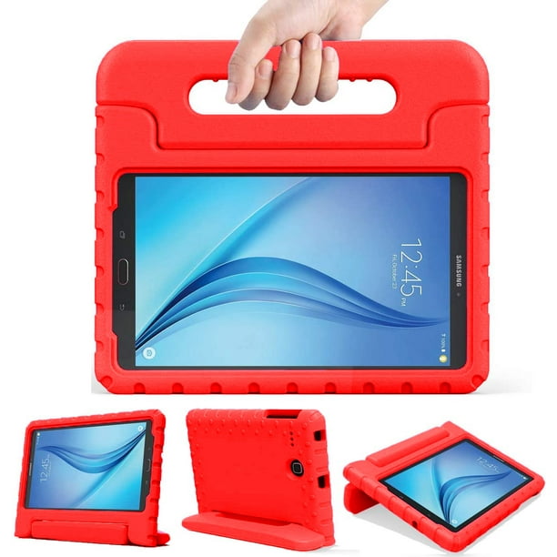 pint Adviseren Mordrin KIQ Galaxy Tab E 8.0 Kids Case T377, Shockproof EVA Foam Bumper Tablet  Cover for Samsung Galaxy Tab E 8 inch SM-T377 [Red] - Walmart.com