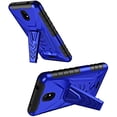 thumbnail image 5 of Compatible for Nokia C100 Case with Holster Belt Clip Hybrid Shockproof Protective Phone Cover with Kickstand - Blue, 5 of 6
