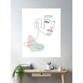 thumbnail image 2 of Female Pose Edgy Stare Pastel Pink Green Poster Wall Art, Modern Wall Decor For Living Room Bedroom, 8x12 UNFRAMED, 2 of 3