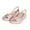 Pink, variant on Women's Peep Toe Elastic Strap Casual Sandals with Flat Heel, Lightweight Comfortable Autumn Daily Wear Large Size Breathable Slip Resistant Outdoor Shoes for Women