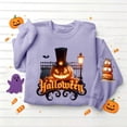 thumbnail image 4 of Women Halloween Sweatshirt Ghost Pumpkin Printed Round Neck Pullover Shirts Long Sleeved Loose Cute Spooky Fall Casual Sweatshirt, 4 of 5