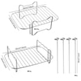 thumbnail image 4 of Air Fryer Skewer Rack Stainless Steel Double Basket Grill Sticks Accessories, 4 of 5