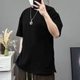 thumbnail image 2 of TSADFHJI T-Shirts Graphiques pour Hommes Pêche Impression Texture Embossée Poche Cachée Col Rond T-Shirt Ample Décontracté L Noir, 2 of 7