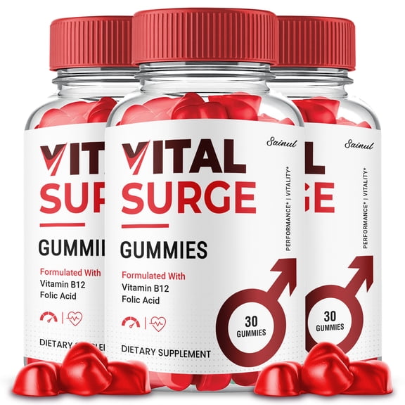 Vital Surge Gummies for Men, Maximum Strength Formula, Vital Surge for Men, 3-Month Supply (3 Pack)