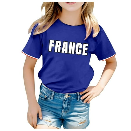 

MQLKF Toddler Boys Girls Prints Short Sleeve Prints T Shirt Tops Clothes Soft Casual Beautiful Girls Tee