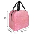 thumbnail image 2 of KLL Sparkly Glitter Print Insulated Lunch Bag Women, Reusable Cute Tote Lunch Box for Adult & Men, Leakproof Cooler Lunch Bags for Work Office Travel Picnic, 2 of 5