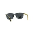 thumbnail image 4 of Mens Bamboo Wood Arm Plastic Horn Rim Hipster Sunglasses Slate Black, 4 of 4