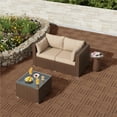 thumbnail image 3 of Renwick 12” x 12” Interlocking Wood Flooring Tiles for Deck, Pack of 27, Brown, 3 of 10