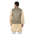 thumbnail image 5 of eloria Men's Nehru Jacket Waistcoat Indian Waistcoat Blazer Jacquard Jacket, 5 of 7