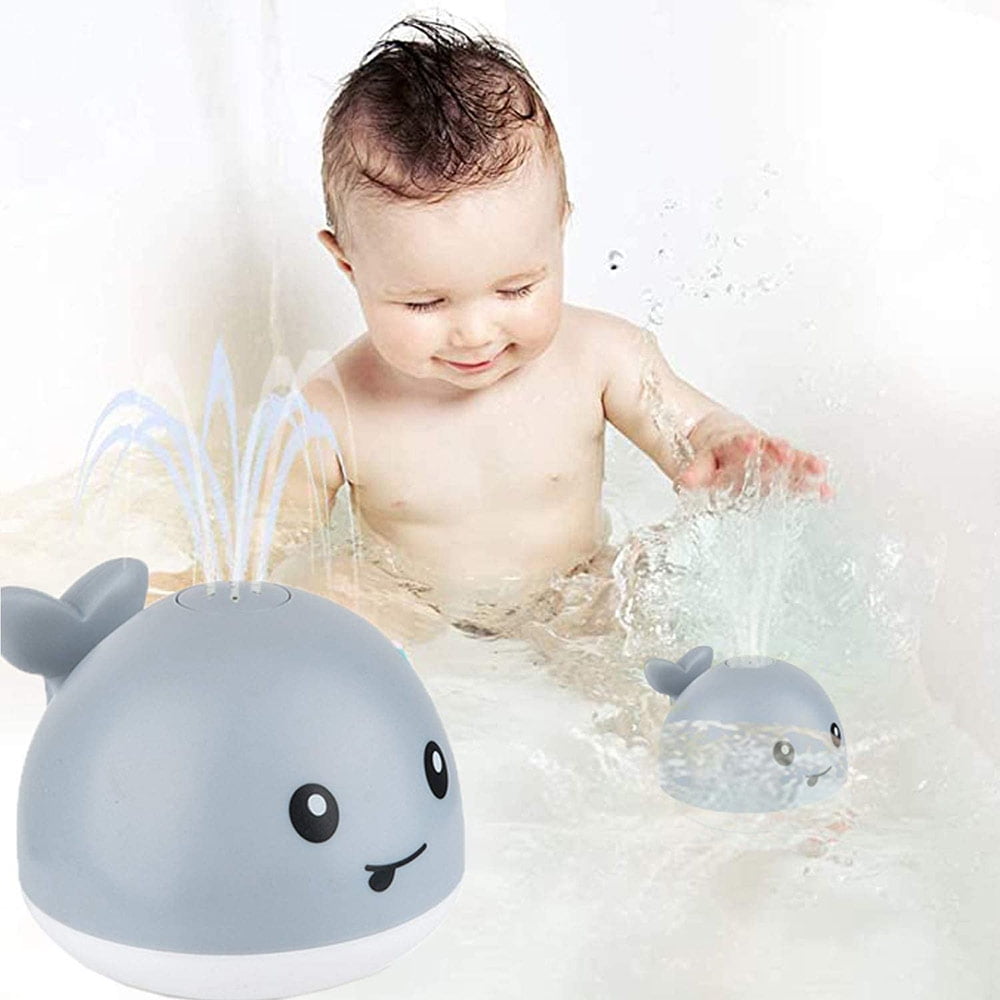 TureClos Whale Bath Toys With Colorful Led Lights Automatic Spray Water