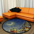 thumbnail image 4 of FREEAM Kids Round Nursery Area Rug 5 ft Winter City Night Non Slip Play Mats for Kids Boys Girls Playing Room Living Room, 4 of 6