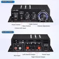 thumbnail image 3 of Mini amplificador de potencia de audio de 2.0 canales Facmogu AK280 200 W+200 W, 3 of 7