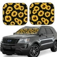 thumbnail image 6 of Kdxio Sunflower Print 2-Piece Sun Shade Front Windshield - Foldable Car Front Window Sunshades For Most Sedans Suv Truck, 6 of 6