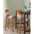 thumbnail image 2 of Burnt Orange Gray Ombre Bar Stool Covers Set of 4, Modern Gradient Abstract Art Stretch Washable Bar Chair Covers with Backs, Removable Pub Counter Height Chair Cover for Kitchen Dining Room Cafe, 2 of 7