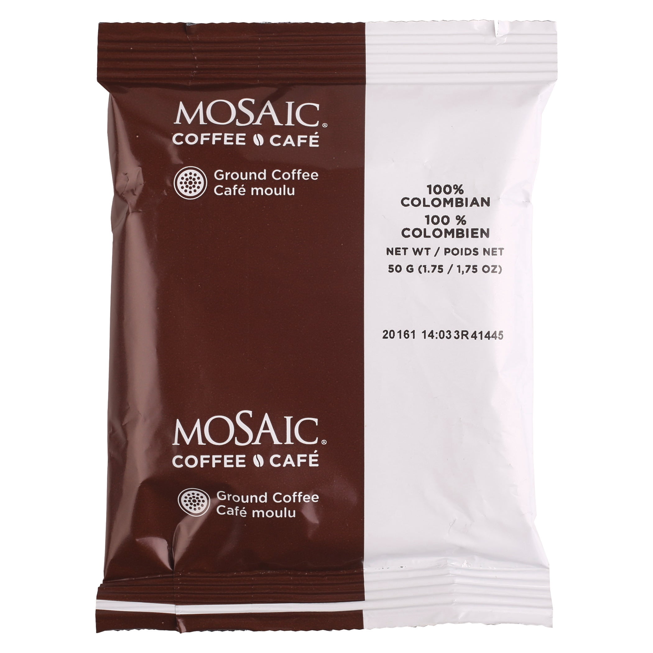 Mosaic 1.75oz Light Colombian Coffee, 100 Percent | 1.75Z/Unit, 96 Units/Case