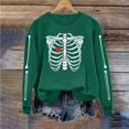 thumbnail image 4 of Womens Halloween Oversized Sweatshirt Plus Size Casual Crew Neck Pullover Tops Skeleton Graphic Loose Fit Long Sleeve Shirts, 4 of 6