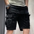 thumbnail image 5 of Pantalones cortos tipo bermuda para hombre, con cremallera, cargo, elásticos, con cordón, nuevos, de diseñador, cómodos, estilo Harajuku, holgados y anchos, 5 of 5