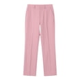 thumbnail image 5 of SHENGXINY Womens Stretch Straight Leg Dress Pants High Waist Business Casual Office Work Comfy Suit Pants with Pockets Pink M, 5 of 6