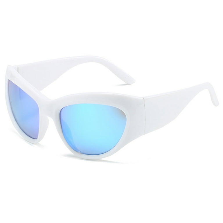 Custom White Frame Plastic Sunglasses