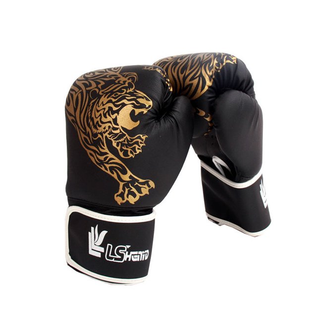 Flame Champion Guantes Sanda para niños Guantes de Boxeo de Entrenamiento Guantes de Boxeo Engrosados con Medio Dedo Completo