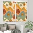thumbnail image 4 of 70s Retro Kitchen Curtains, Colorful Groovy Funky Daisy Floral Vintage Flower Cute Home Decor Boho Cafe Small Short Curtains Bathroom Curtain Window Treatment Tiers Drapes 27.5x39 Inch, 4 of 4