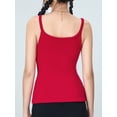 thumbnail image 5 of Biekopu Women's Summer Fitted Tank Tops Red Sleeveless 3D Flower Decor Going Out Tops for Party, 5 of 9