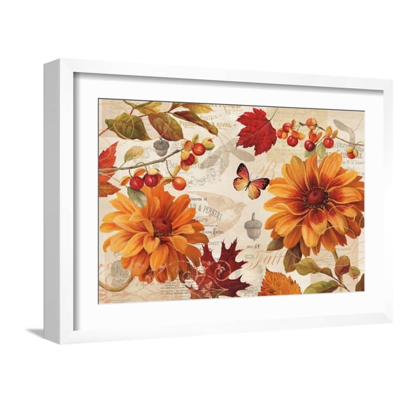 Art.com Fall in Love Stretched Art Print by Lisa Audit, White Frame Wall Art, 23" x 17"