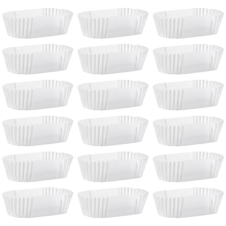 Happon 80 Pcs Baking Cupcake Liners Paper Cups Mini Cup Cake Loaf Pans Oval  Liner for Bread Muffin Papers Bowls Dessert Silicone Disposable 