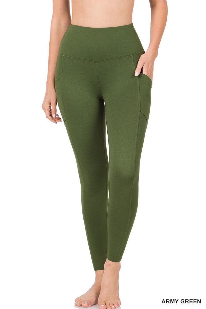 Zenana Women & PlusSoft Wide Waistband Active Fitness Tight Yoga