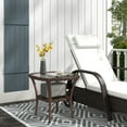 thumbnail image 2 of Outsunny Rattan Coffee Table Outdoor with Storage Shelf, Mix Brown, 2 of 10
