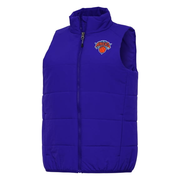 Women's Antigua Blue New York Knicks Experience Full-Zip Vest