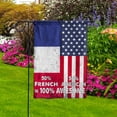 thumbnail image 2 of Flag American Half French Flag French American Friendship France U.S.A Patriotic Proud Garden Flag, Double-Sided Decorative Outdoor Flag, Patriotic Polyester Yard Flag 12 x 18 in, 2 of 5
