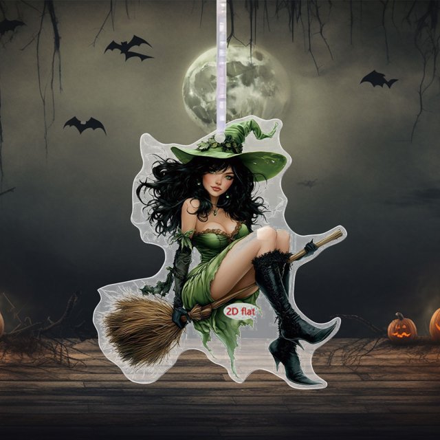 Halloween Pumpkin With 2D Flat Acrylic Backpack Car Pendant & Keychain – Festive Decor Accessories