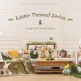 thumbnail image 3 of Phantoscope Happy Easter Throw Pillow, Linen Rabbit Shaped Decorative Pillow with Bow & Removable Carrot, Off White Easter Cushion for Couch Sofa Bed Chair, 20" x 11", 3 of 6