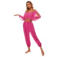 thumbnail image 3 of Linjinx Women Belly Dance Outfits Sequin Long Sleeve Off Shoulder with Pants Set Carnival Hot Pink One Size, 3 of 6