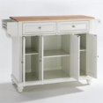 thumbnail image 6 of Crosley Furniture Cambridge Natural Wood Top Kitchen Island in White, 6 of 9