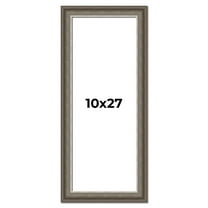 10x27 Frame Brown Solid Wood Picture Frame | 1.75 Inch Moulding Width | Austin Frame Complete with