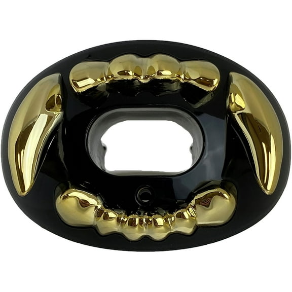 Battle Sports 3D Apex Predator Oxygen Lip Protector Mouthguard - Black/Gold
