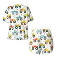 thumbnail image 5 of Picia Cartoon Monster Trucks Pajamas Sets for Women Soft Short-Sleeved Pjs with Lounge Shorts Two Piece Sleepwear-XX-Large, 5 of 9